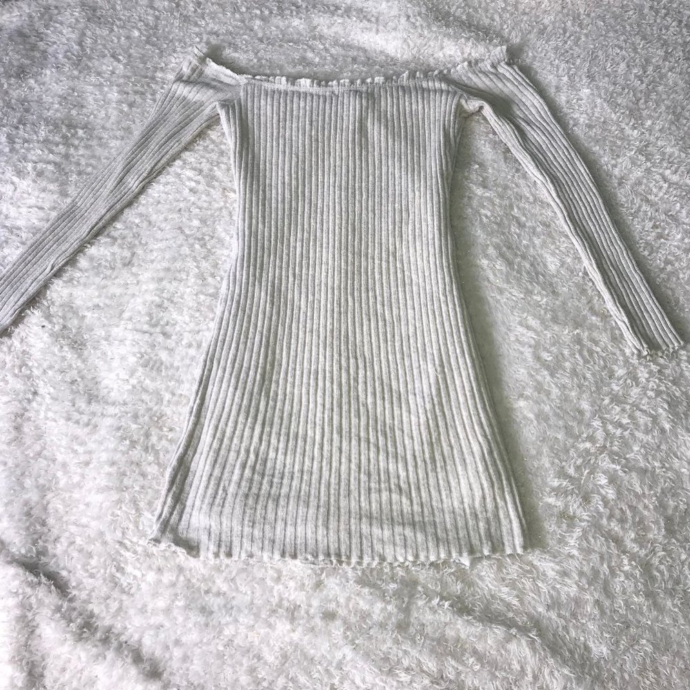 White/Cream Bodycon Dress - Picture 3 of 4